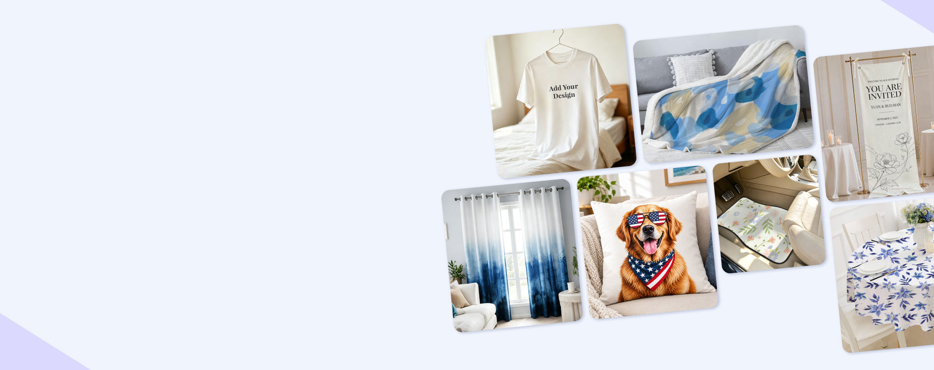 Custom products produced for print-on-demand sellers