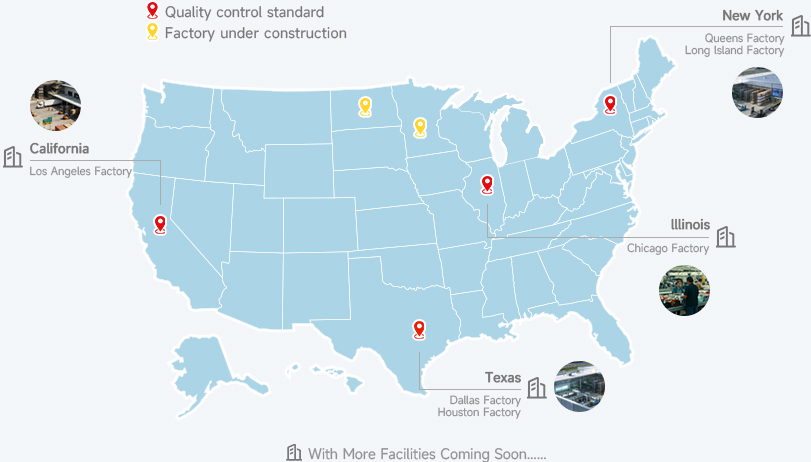 Map of active and planned U.S. production facilities